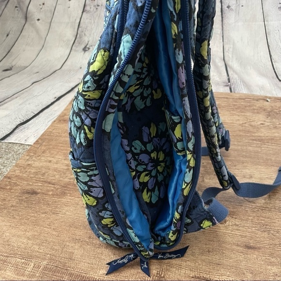 Vera Bradley Floral Quilted Blue Backpack - Picture 2 of 5